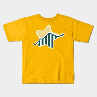 Finance graph star vector logo sticker design. Logo template for financial company, brokers, mobile application. Kids T-Shirt